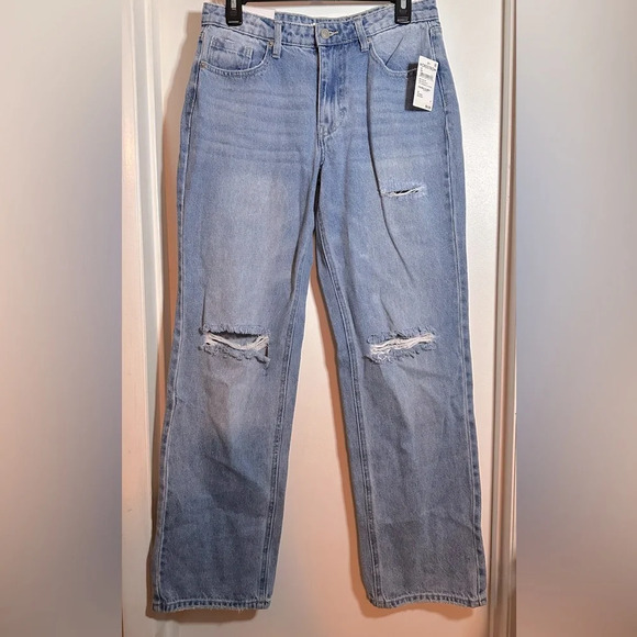 NWT bp. Nordstrom Mid-Rise Baggy 90’s Destroy Distressed 28 - Picture 1 of 10